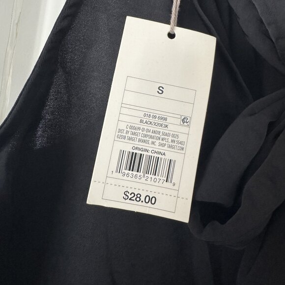 a new day - black satin sleeveless baby doll halter dress - Size SMALL - Picture 4 of 8